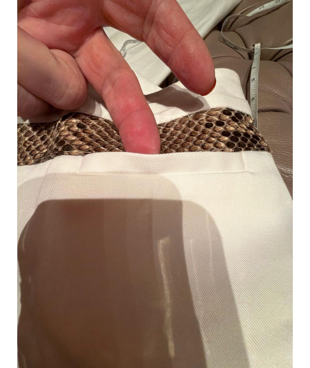 DOLCE&GABBANA Белые прямые брюки, фото 6