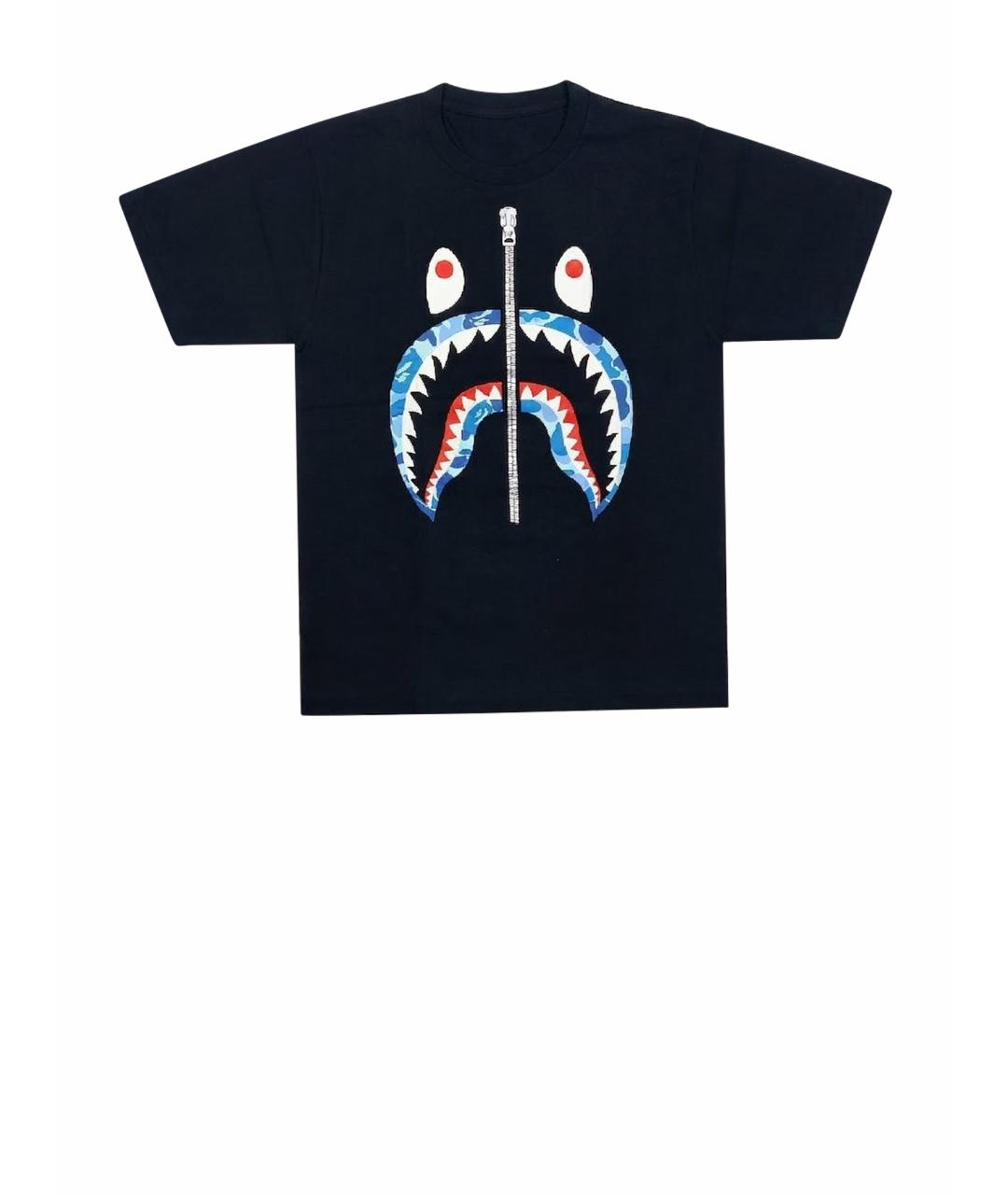 A BATHING APE Черная хлопковая футболка, фото 1