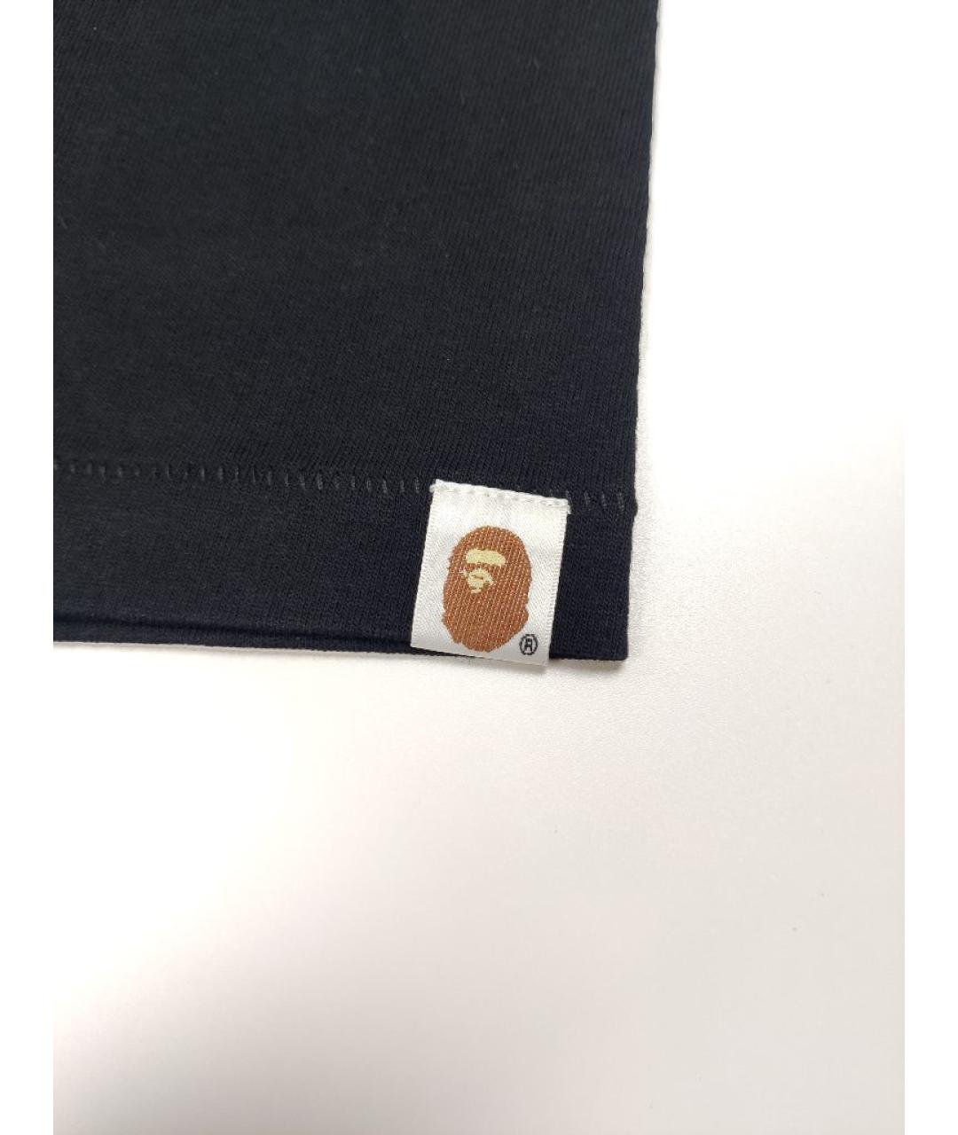 A BATHING APE Черная хлопковая футболка, фото 6