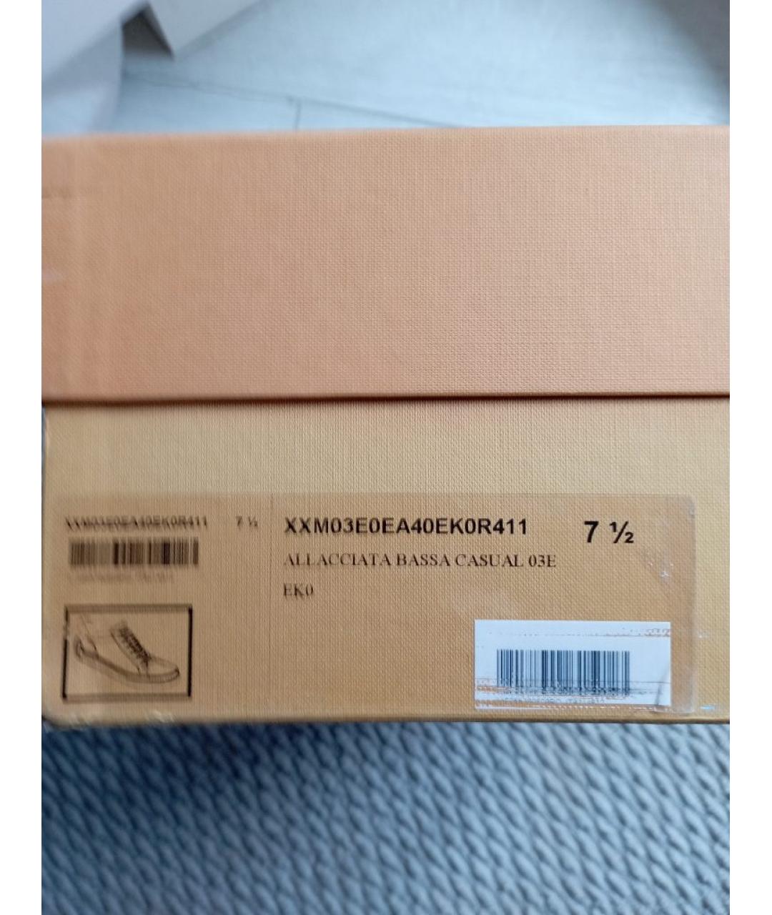 TOD'S Красные кожаные низкие кроссовки / кеды, фото 8