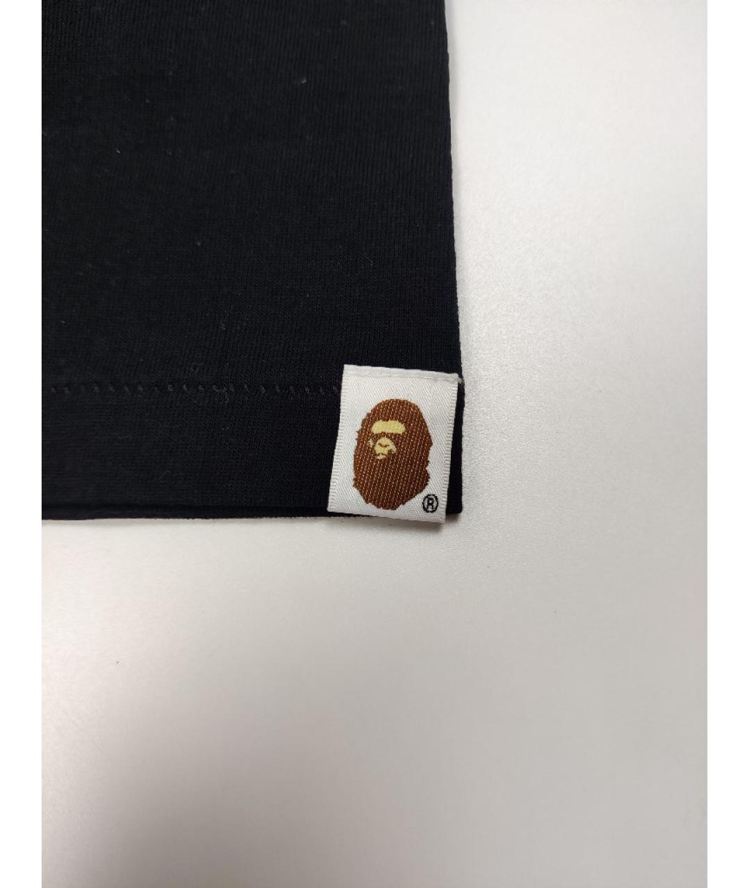 A BATHING APE Черная хлопковая футболка, фото 6