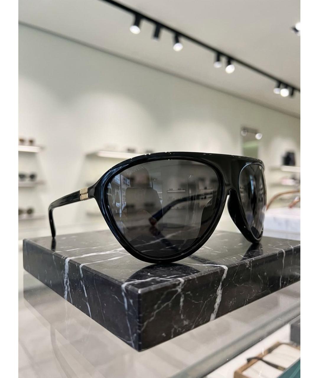 MIU MIU Черные пластиковые солнцезащитные очки, фото 5