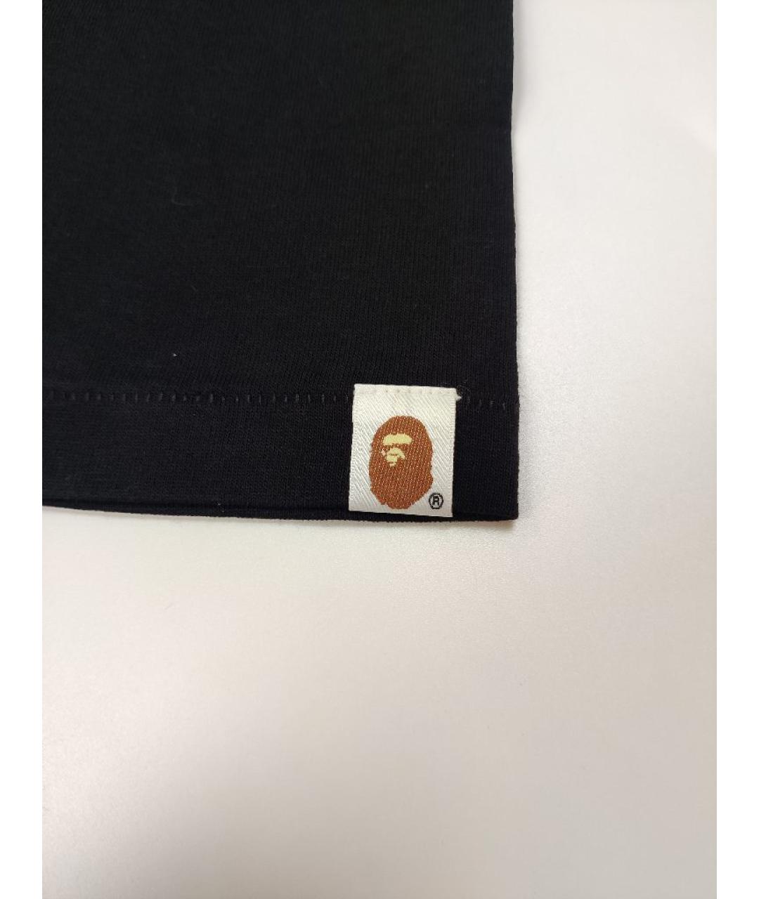 A BATHING APE Черная хлопковая футболка, фото 6