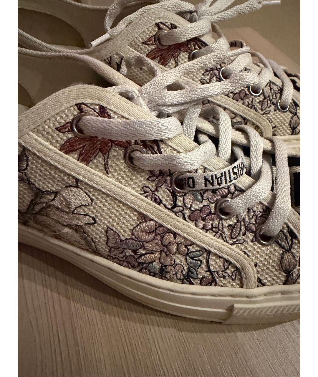 CHRISTIAN DIOR Белые текстильные кеды, фото 4