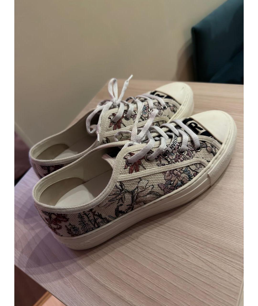 CHRISTIAN DIOR Белые текстильные кеды, фото 9