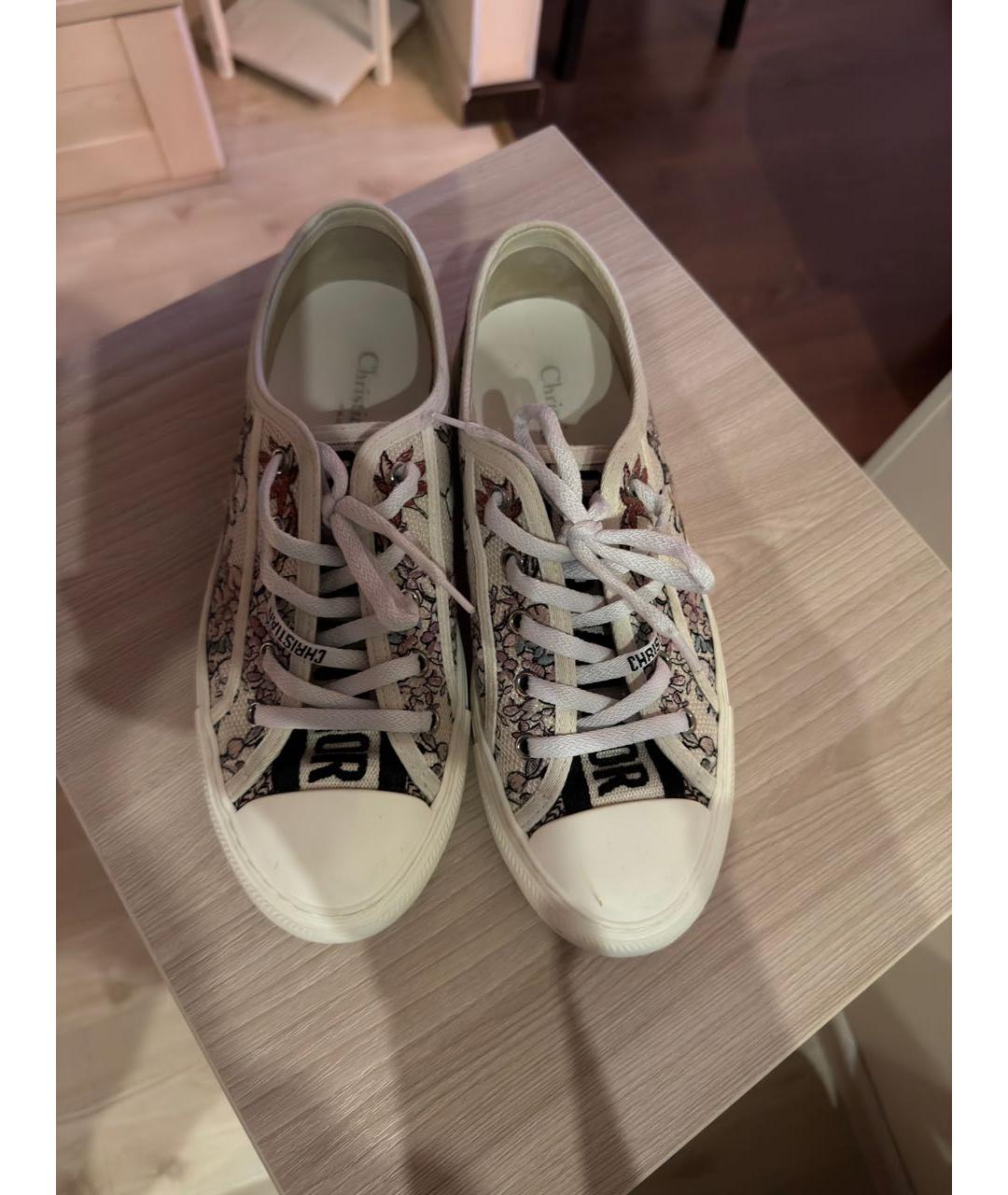 CHRISTIAN DIOR Белые текстильные кеды, фото 2