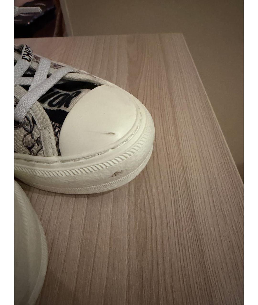 CHRISTIAN DIOR Белые текстильные кеды, фото 7