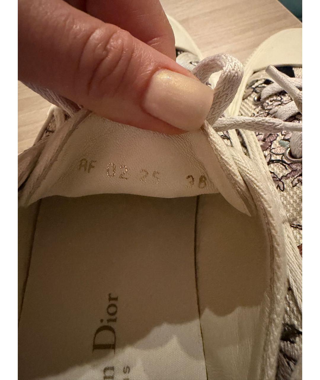 CHRISTIAN DIOR Белые текстильные кеды, фото 6