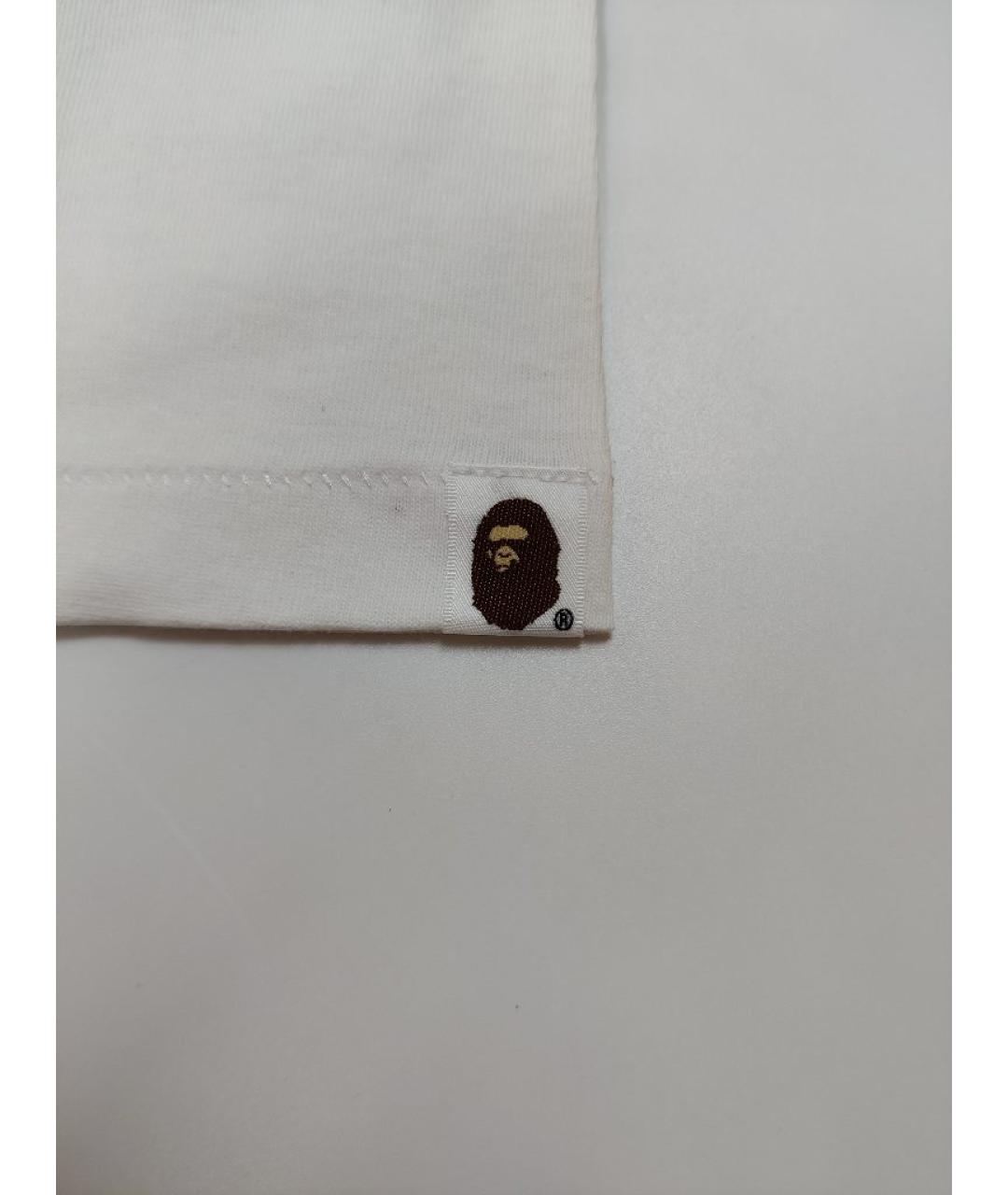 A BATHING APE Белая хлопковая футболка, фото 6