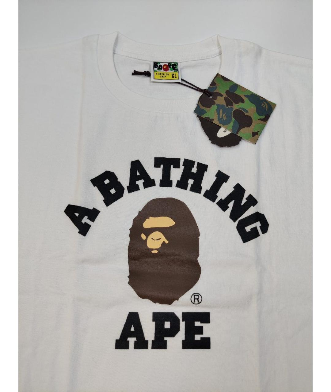A BATHING APE Белая хлопковая футболка, фото 3