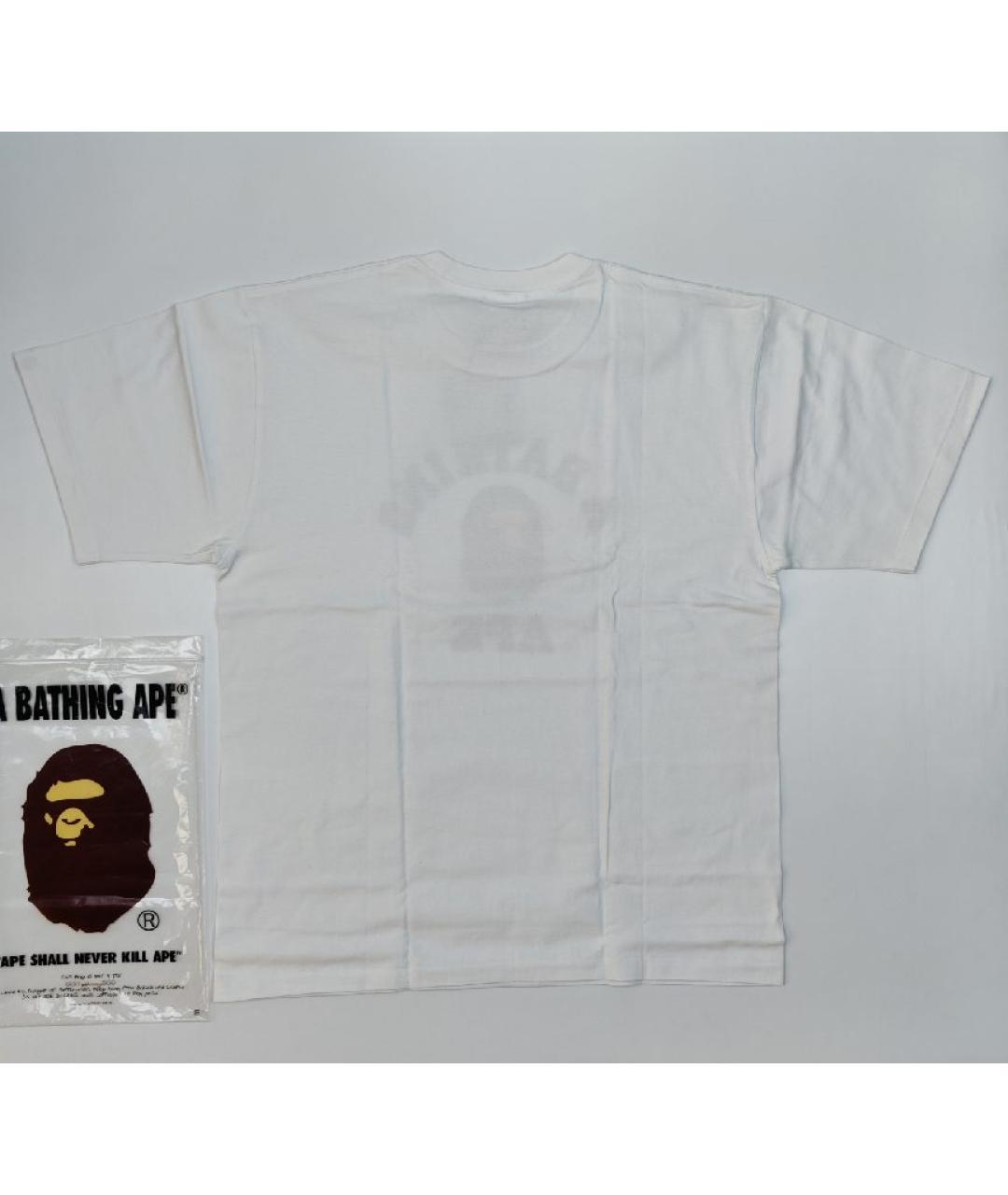 A BATHING APE Белая хлопковая футболка, фото 2