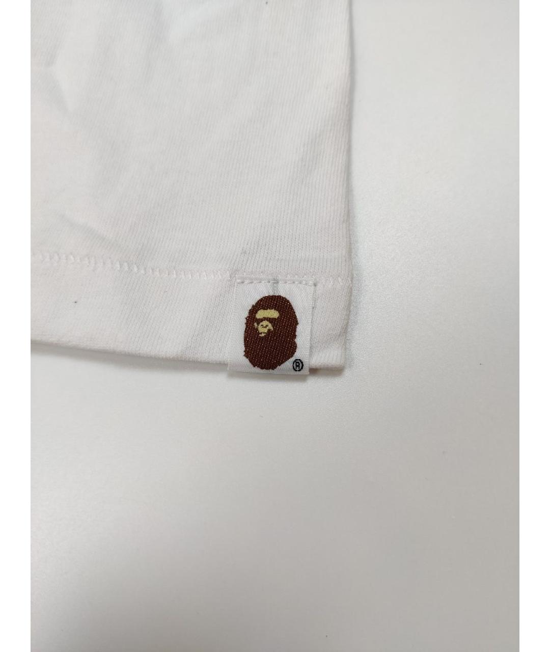 A BATHING APE Белая хлопковая футболка, фото 6