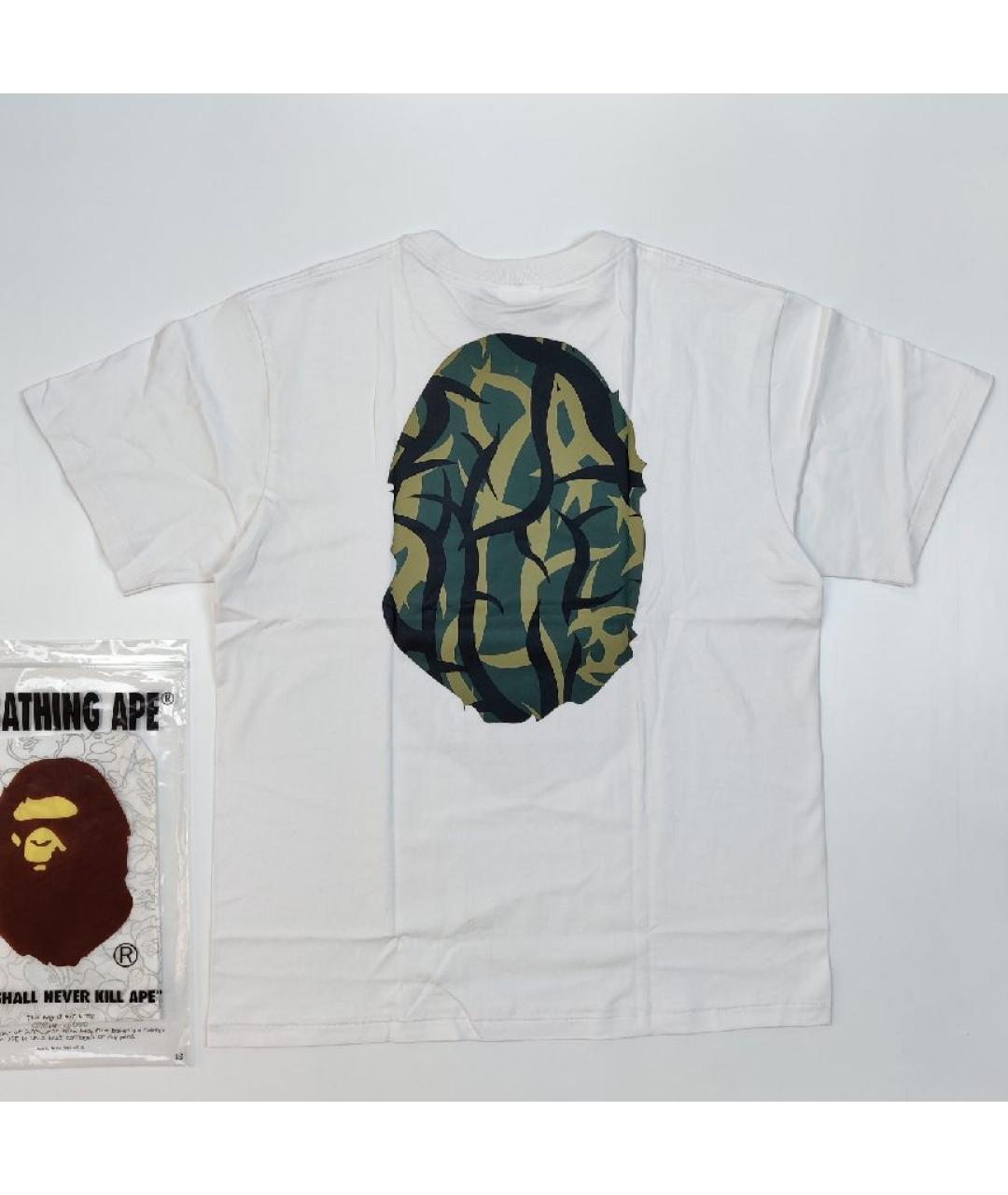 A BATHING APE Белая хлопковая футболка, фото 2