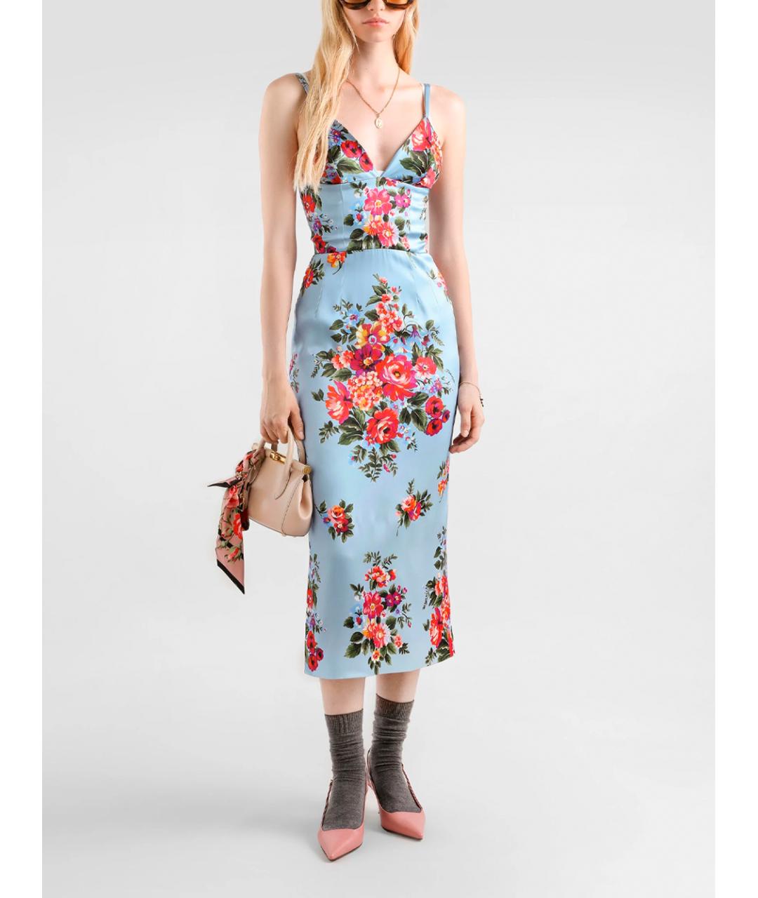 DOLCE&GABBANA Мульти вискозное платье, фото 2