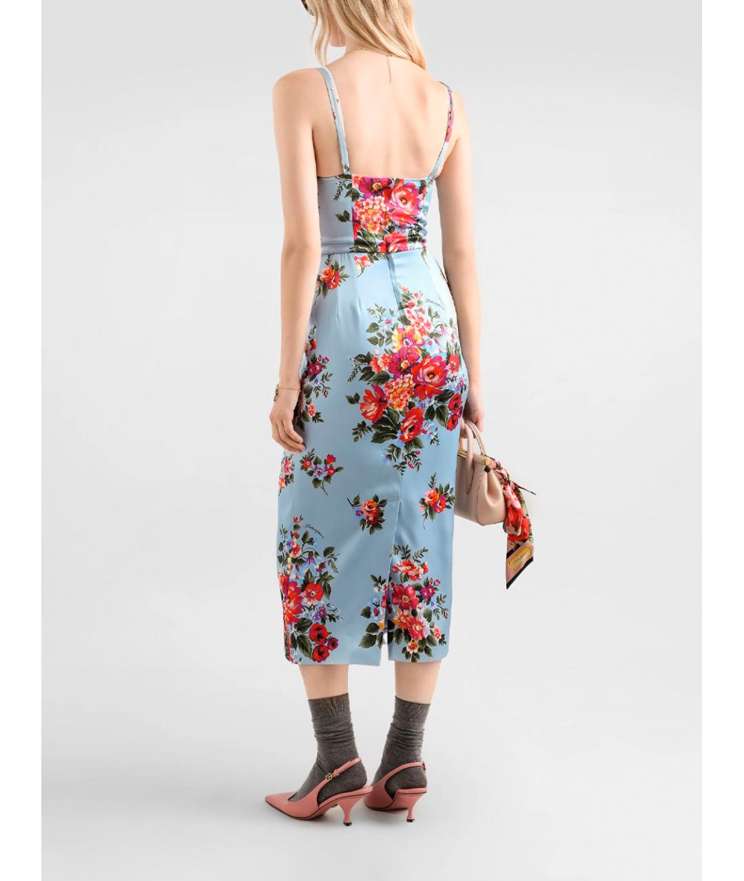 DOLCE&GABBANA Мульти вискозное платье, фото 3