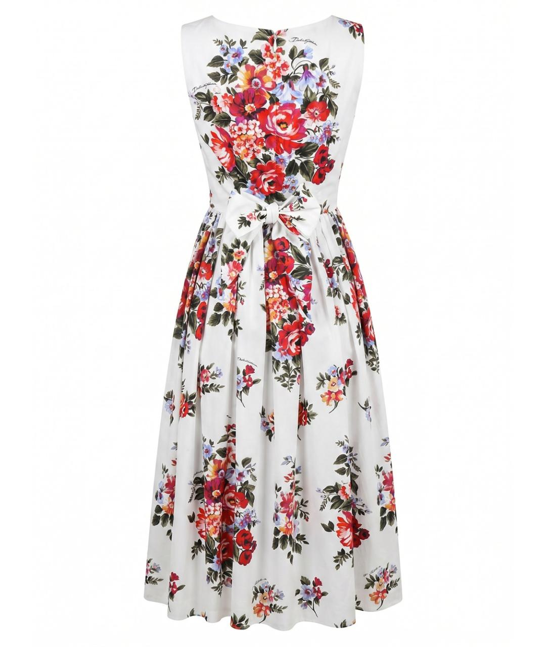 DOLCE&GABBANA Мульти хлопковое платье, фото 2