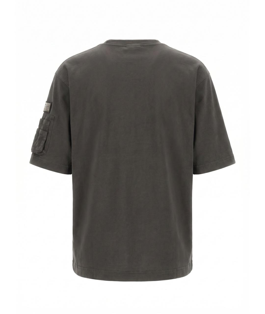 DOLCE&GABBANA Черная хлопковая футболка, фото 2