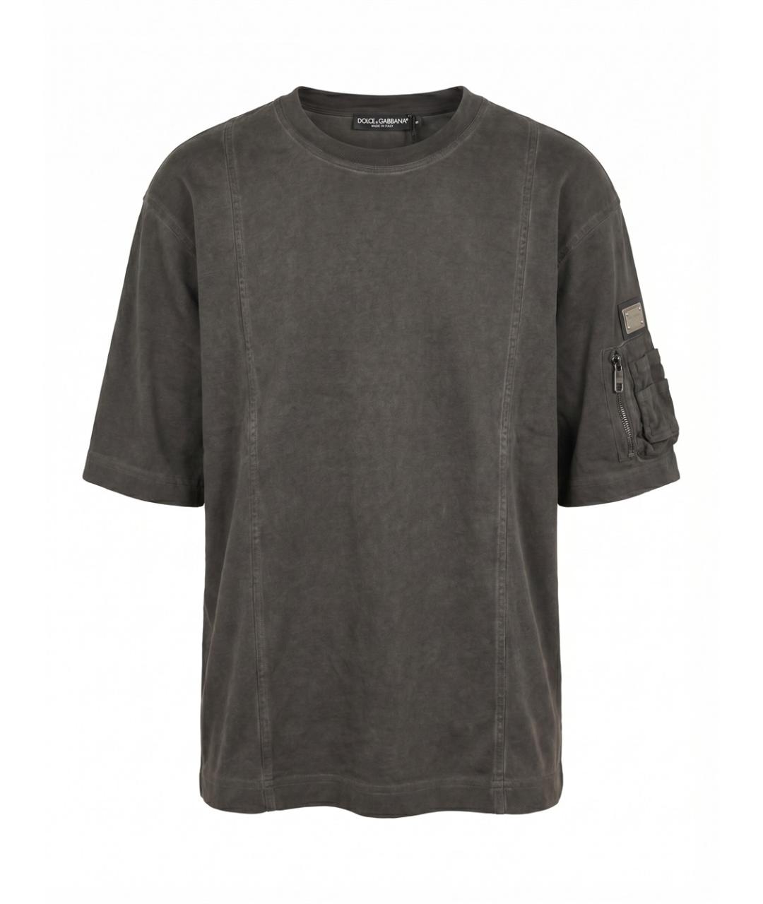 DOLCE&GABBANA Черная хлопковая футболка, фото 1