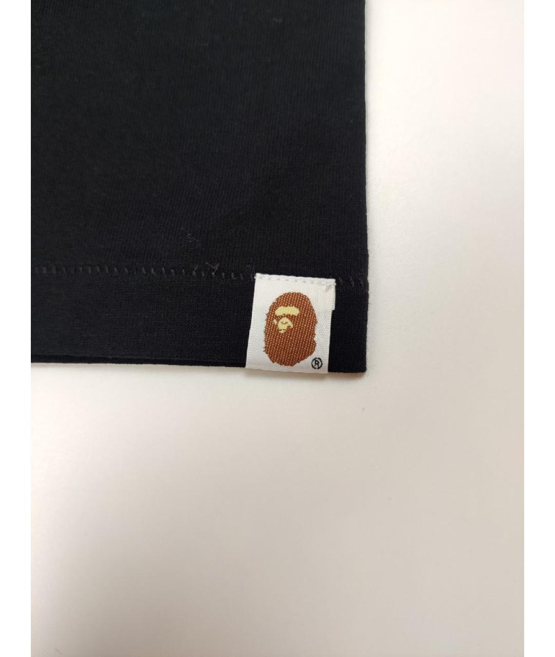 A BATHING APE Черная хлопковая футболка, фото 6
