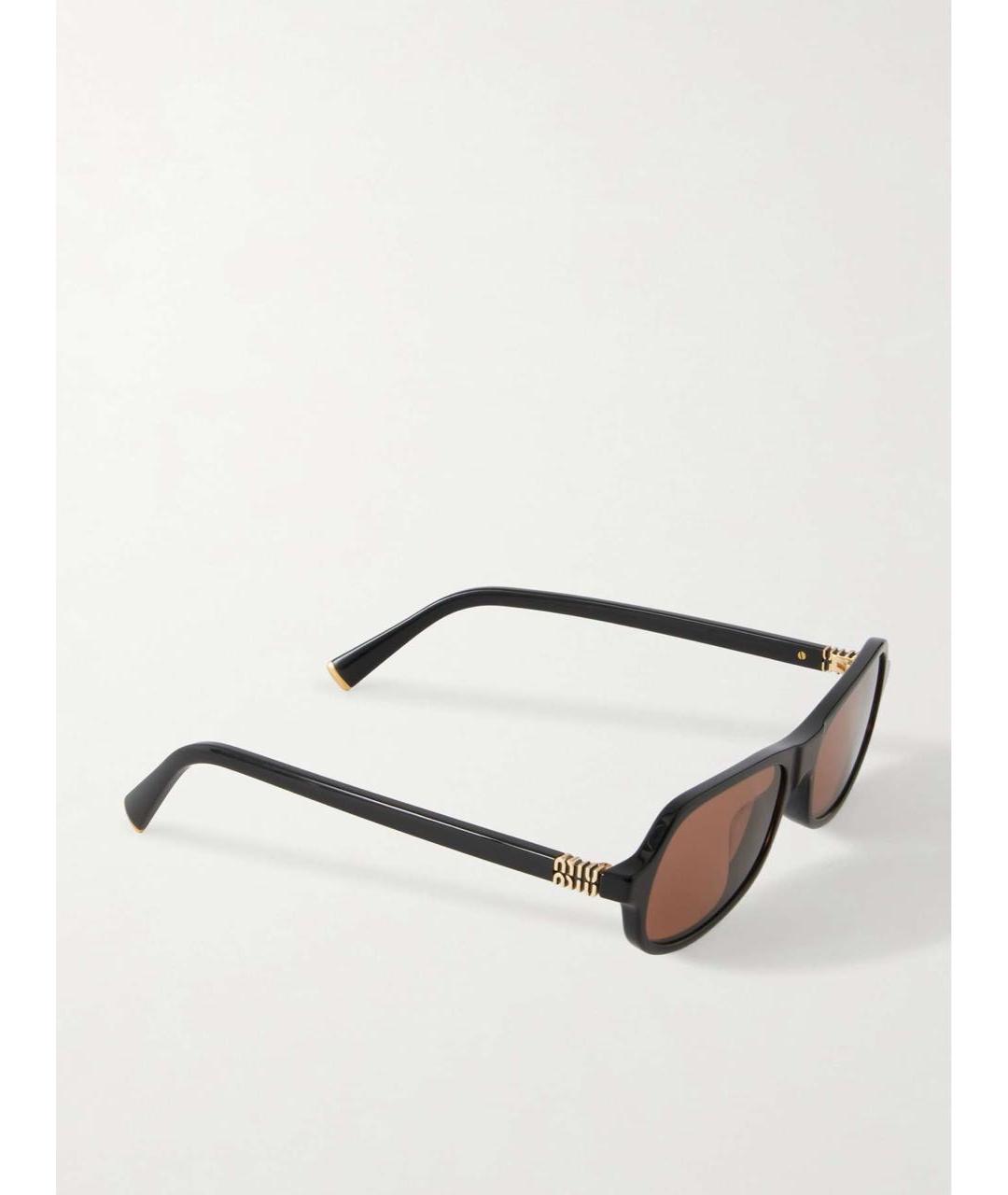 MIU MIU Черные пластиковые солнцезащитные очки, фото 5