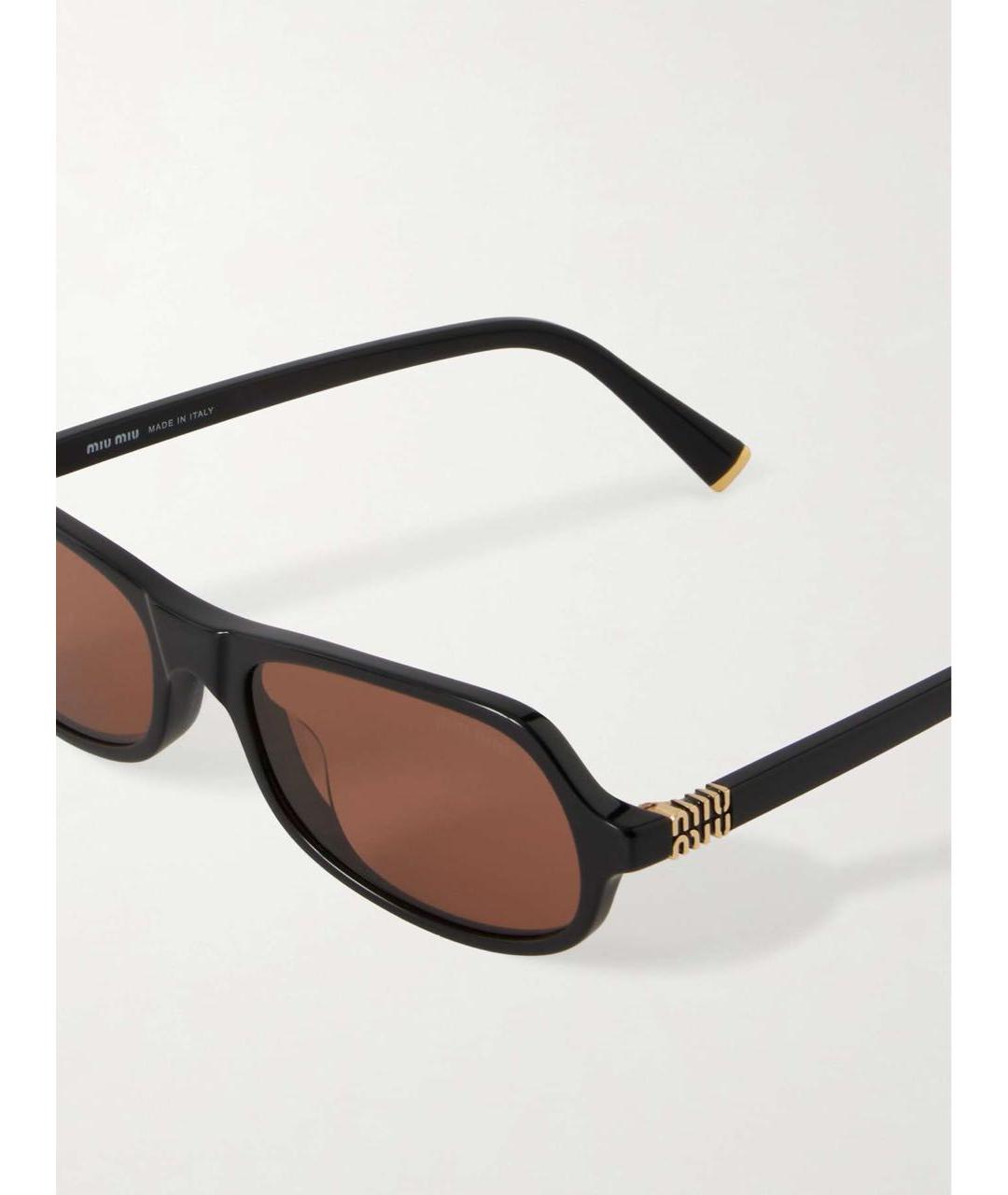 MIU MIU Черные пластиковые солнцезащитные очки, фото 6