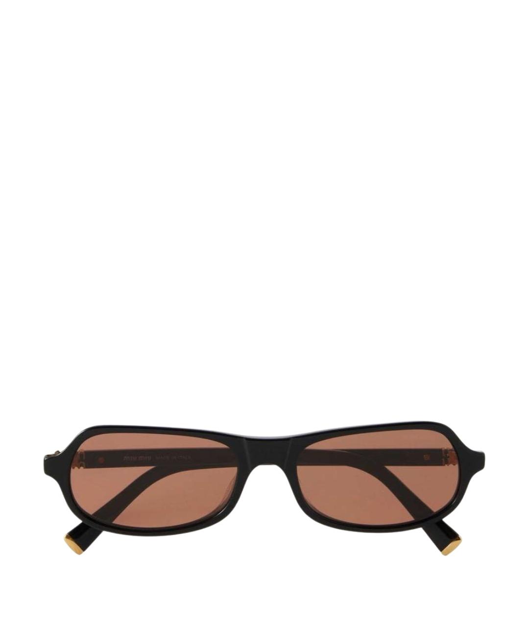 MIU MIU Черные пластиковые солнцезащитные очки, фото 1