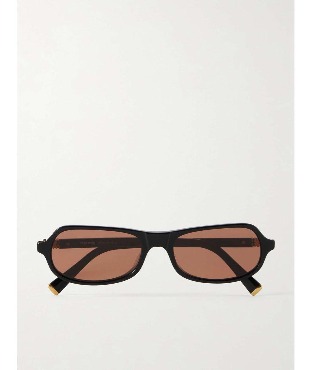 MIU MIU Черные пластиковые солнцезащитные очки, фото 7