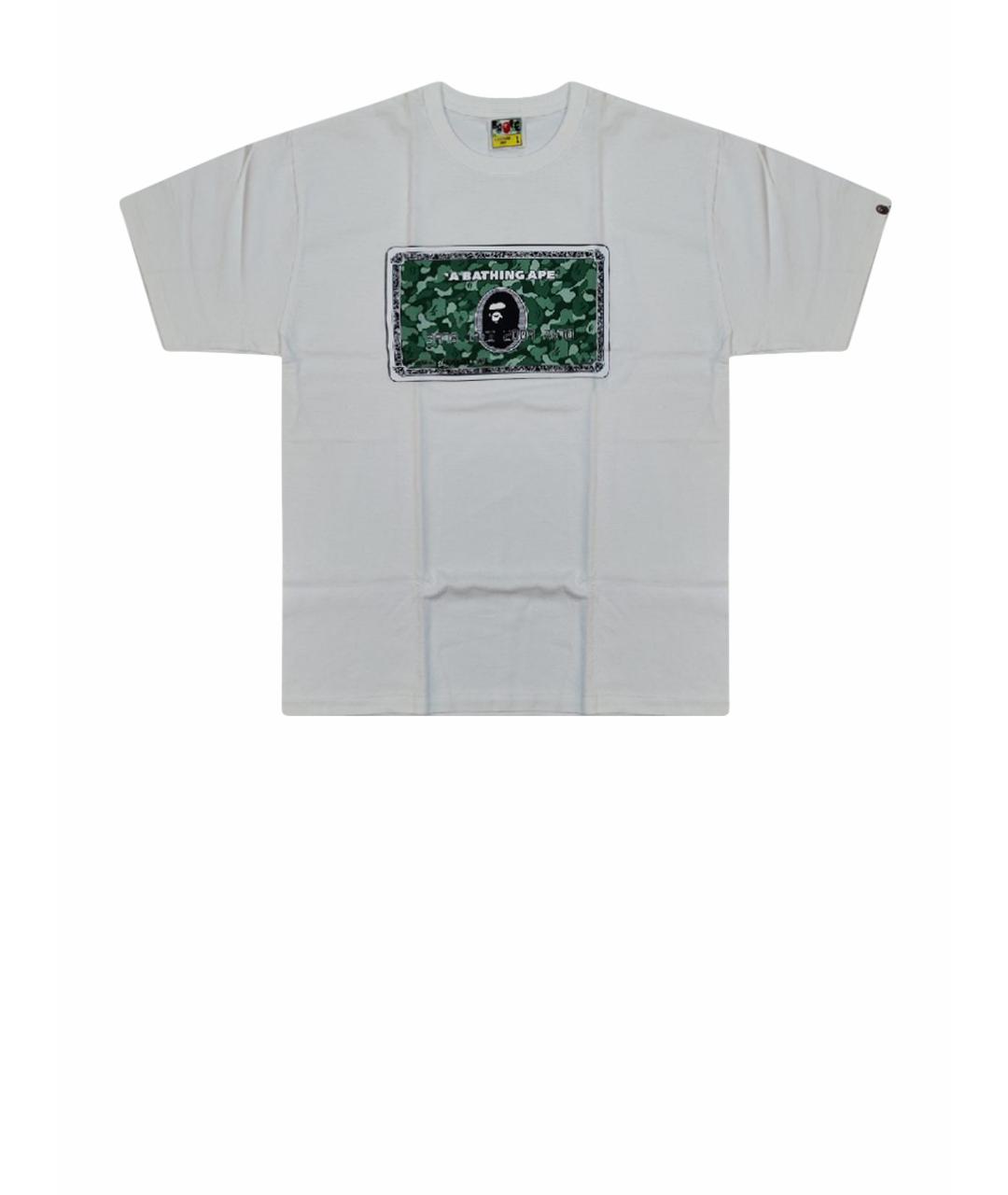 A BATHING APE Белая хлопковая футболка, фото 1