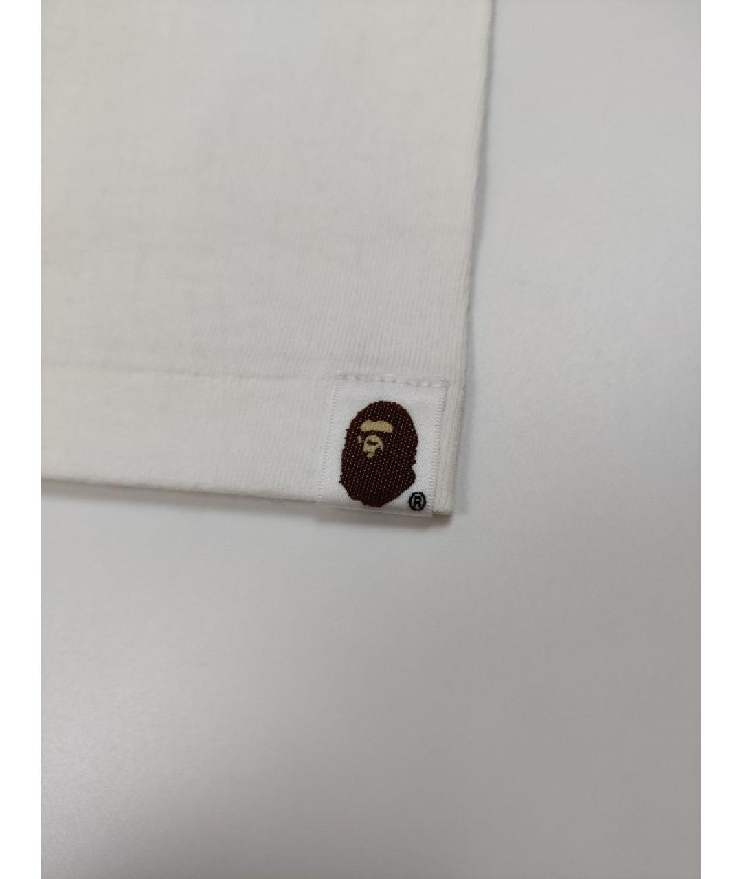 A BATHING APE Белая хлопковая футболка, фото 6
