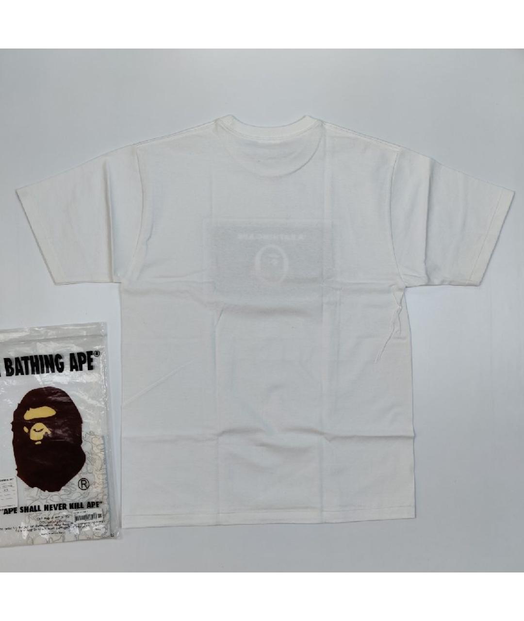 A BATHING APE Белая хлопковая футболка, фото 2