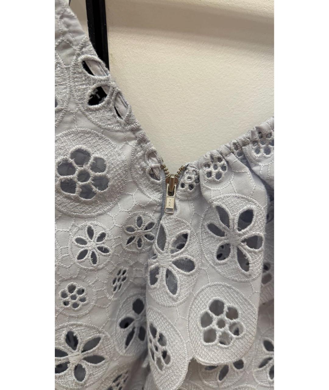 SELF-PORTRAIT Голубая кружевная блузы, фото 5