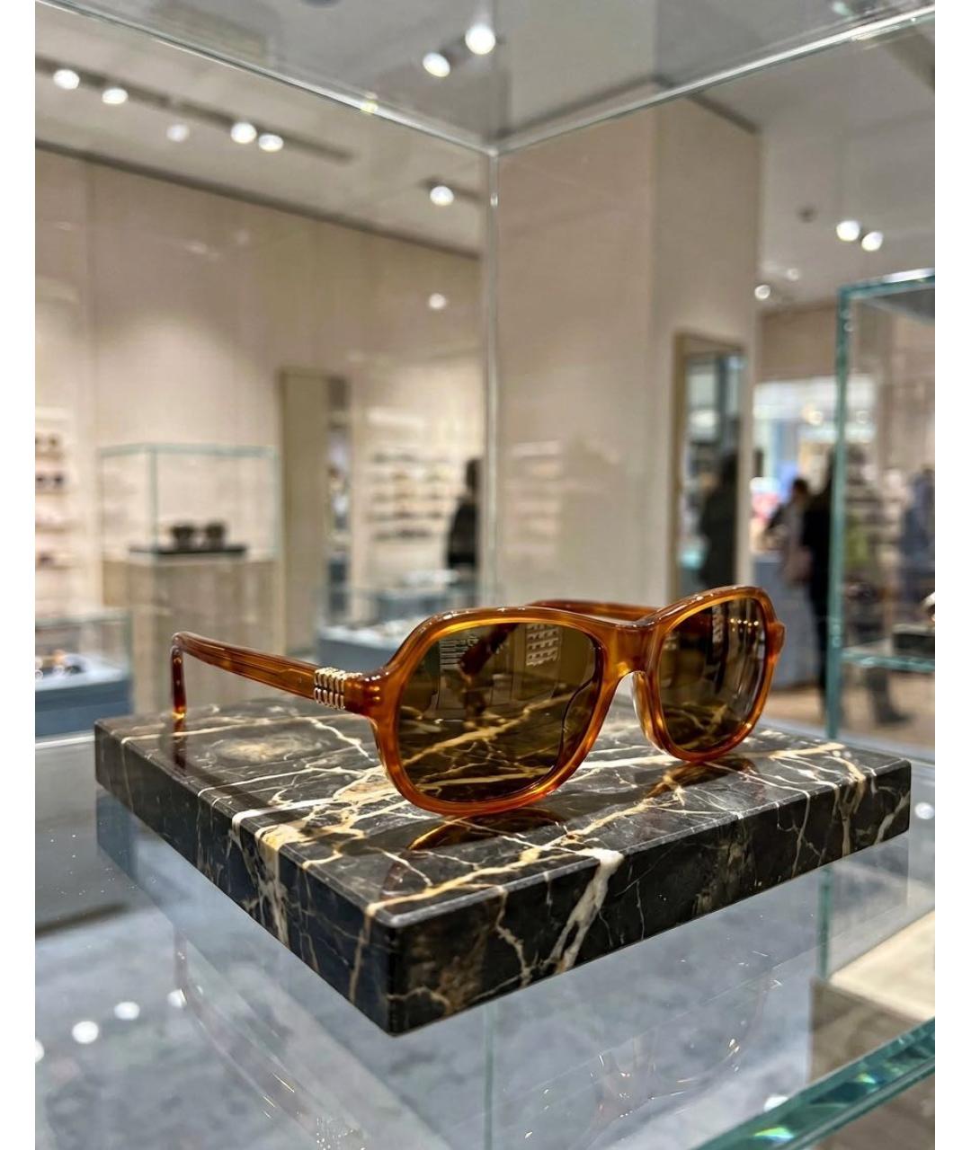 MIU MIU Коричневые пластиковые солнцезащитные очки, фото 7