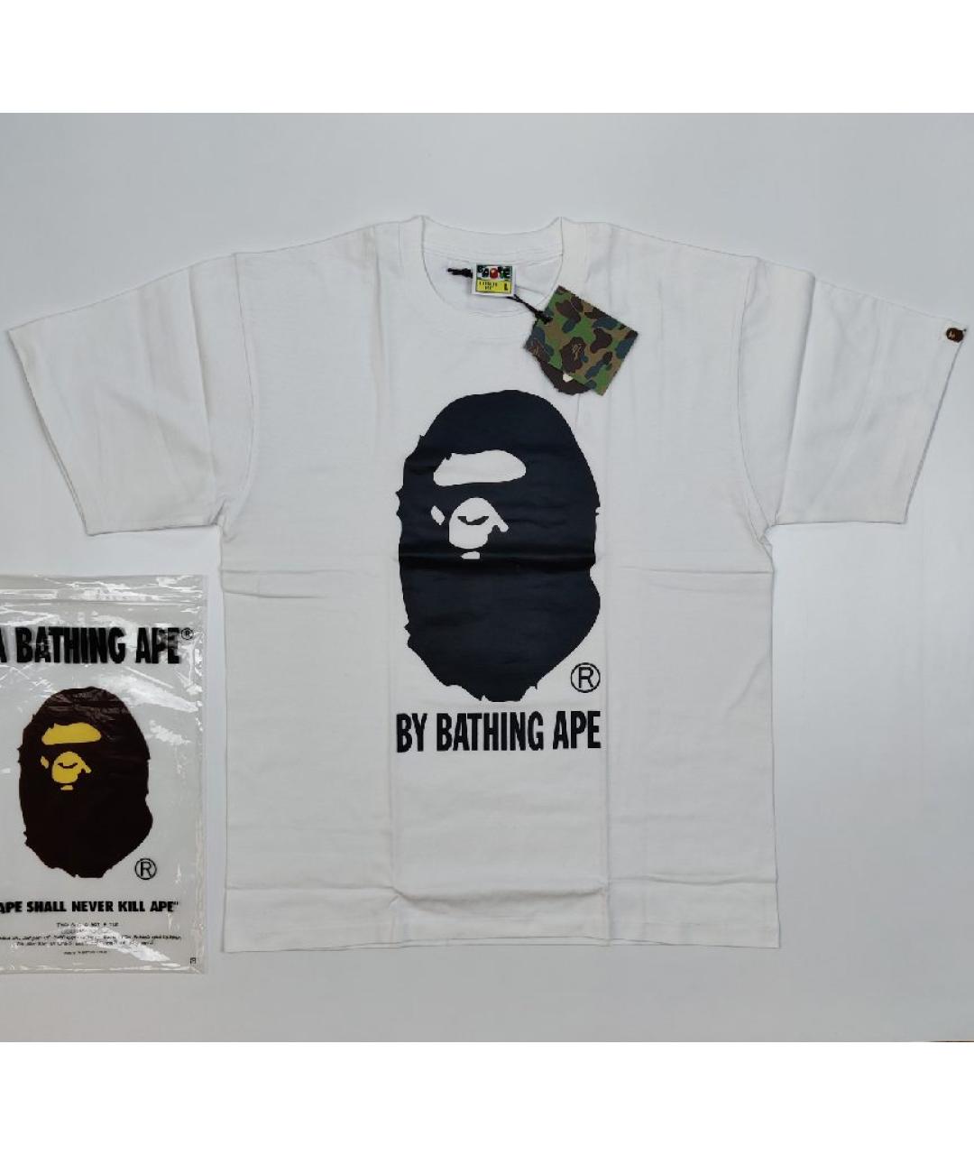 A BATHING APE Белая хлопковая футболка, фото 2