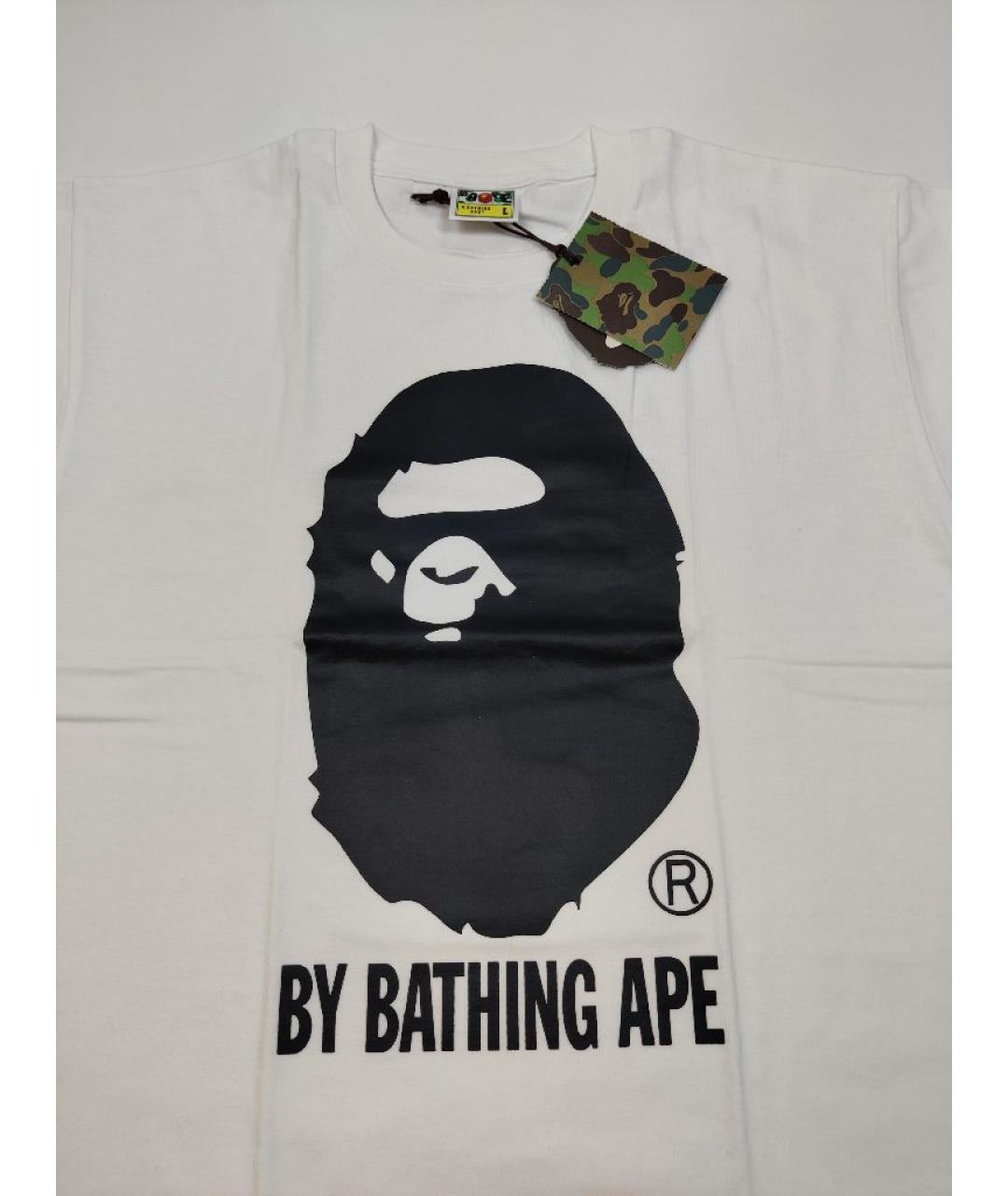 A BATHING APE Белая хлопковая футболка, фото 3