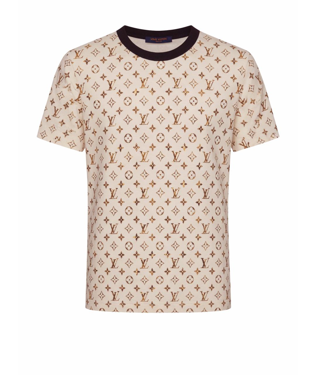 LOUIS VUITTON Бежевая хлопковая футболка, фото 1