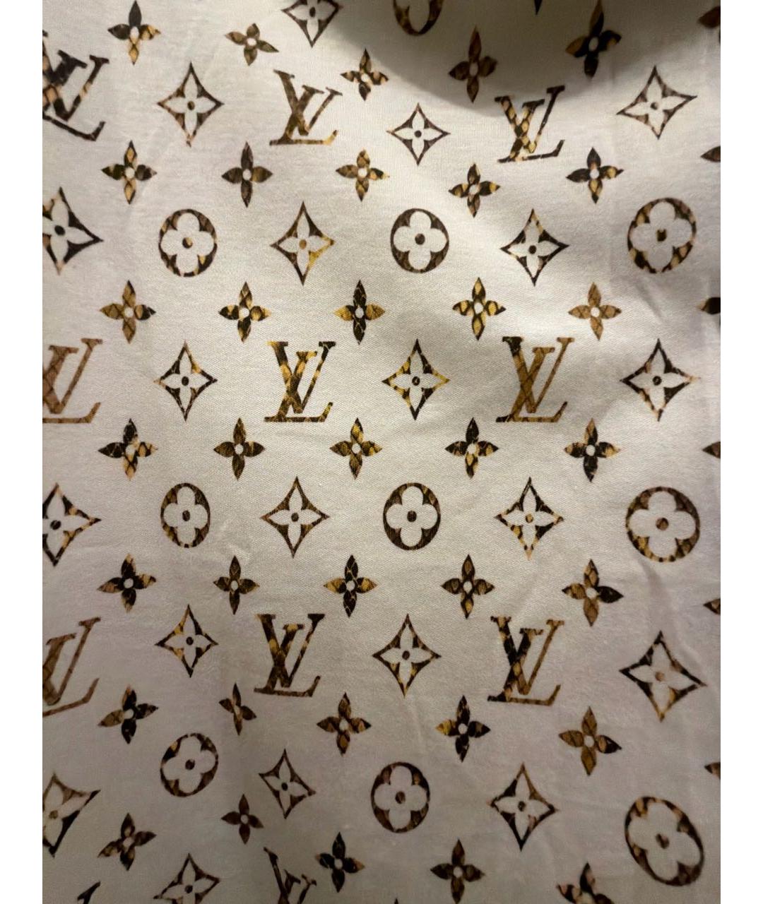 LOUIS VUITTON Бежевая хлопковая футболка, фото 4
