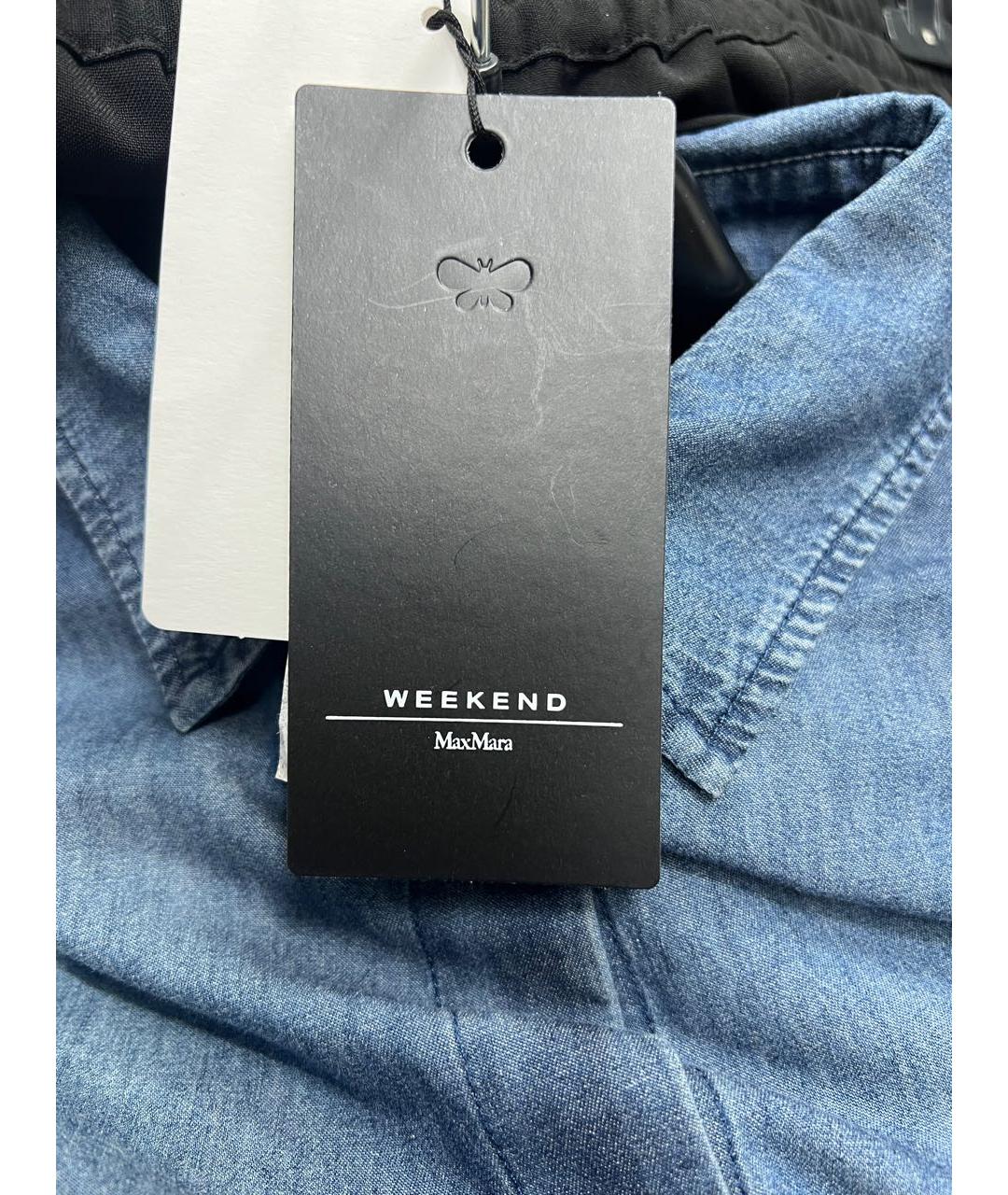 MAX MARA Темно-синее хлопковое повседневное платье, фото 7