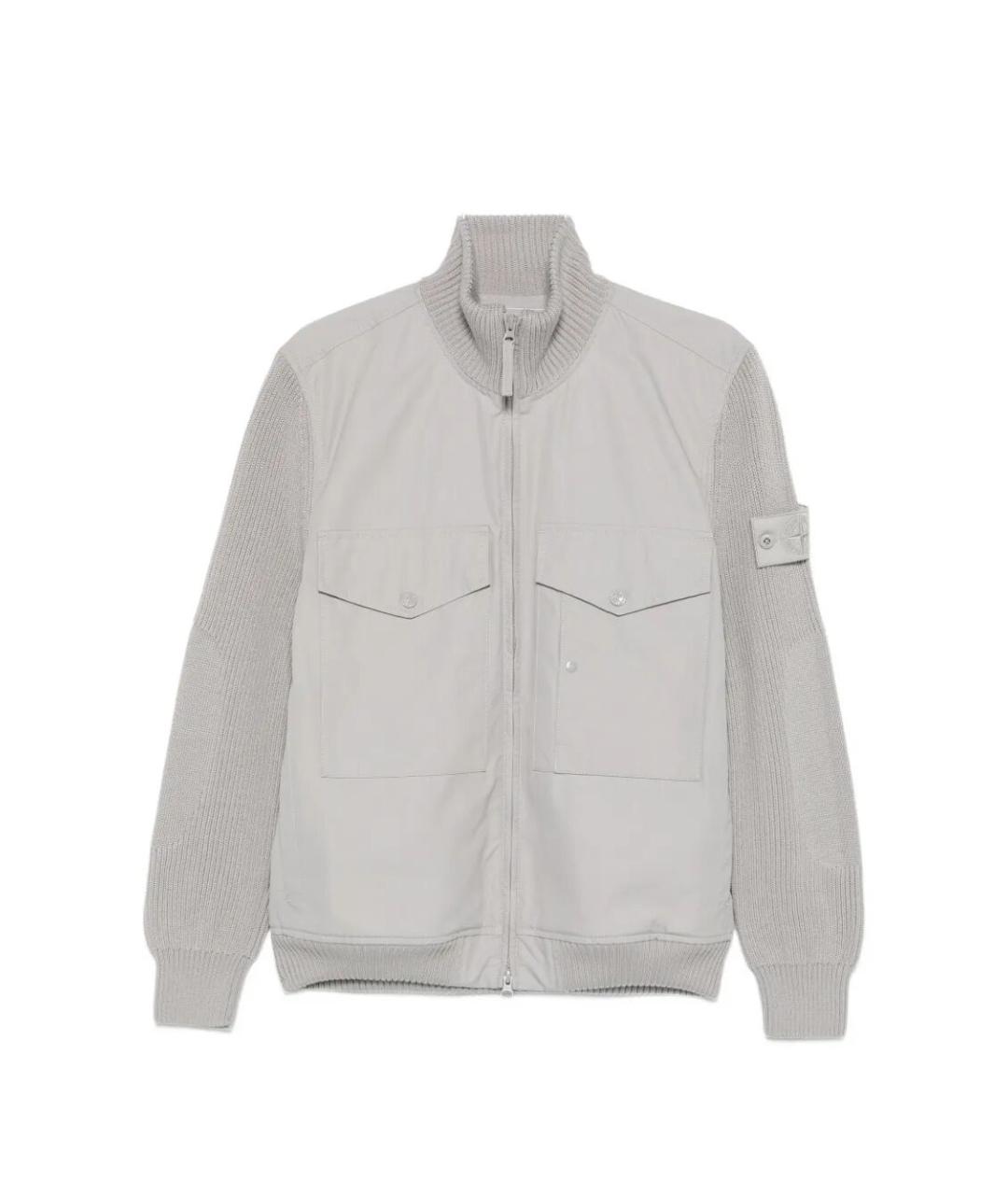 STONE ISLAND Серая шерстяная куртка, фото 1