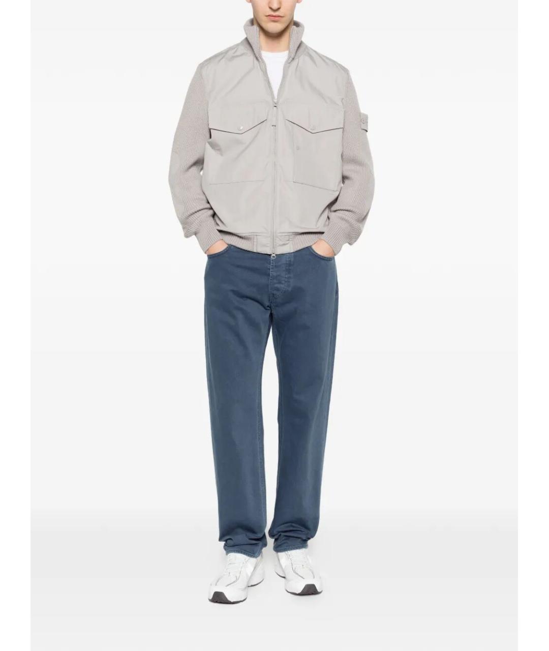 STONE ISLAND Серая шерстяная куртка, фото 2
