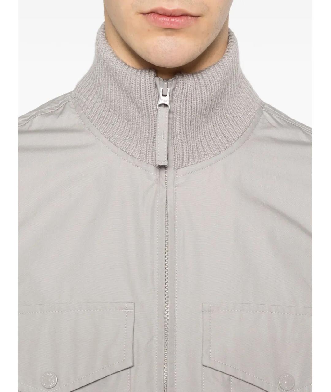STONE ISLAND Серая шерстяная куртка, фото 3