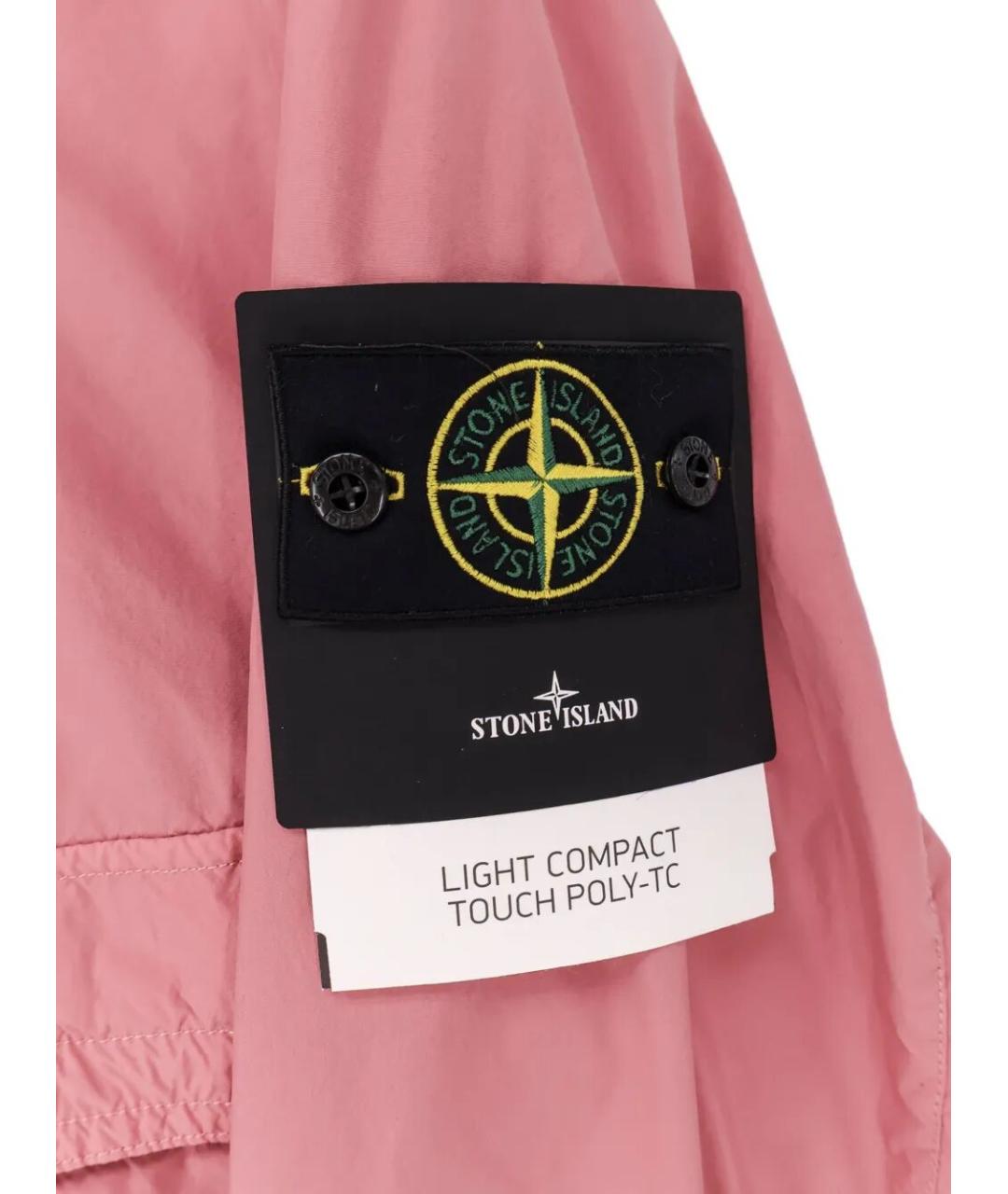 STONE ISLAND Розовая полиэстеровая куртка, фото 3