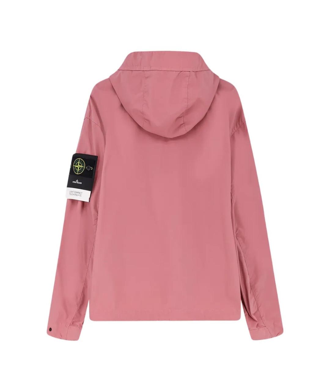STONE ISLAND Розовая полиэстеровая куртка, фото 2