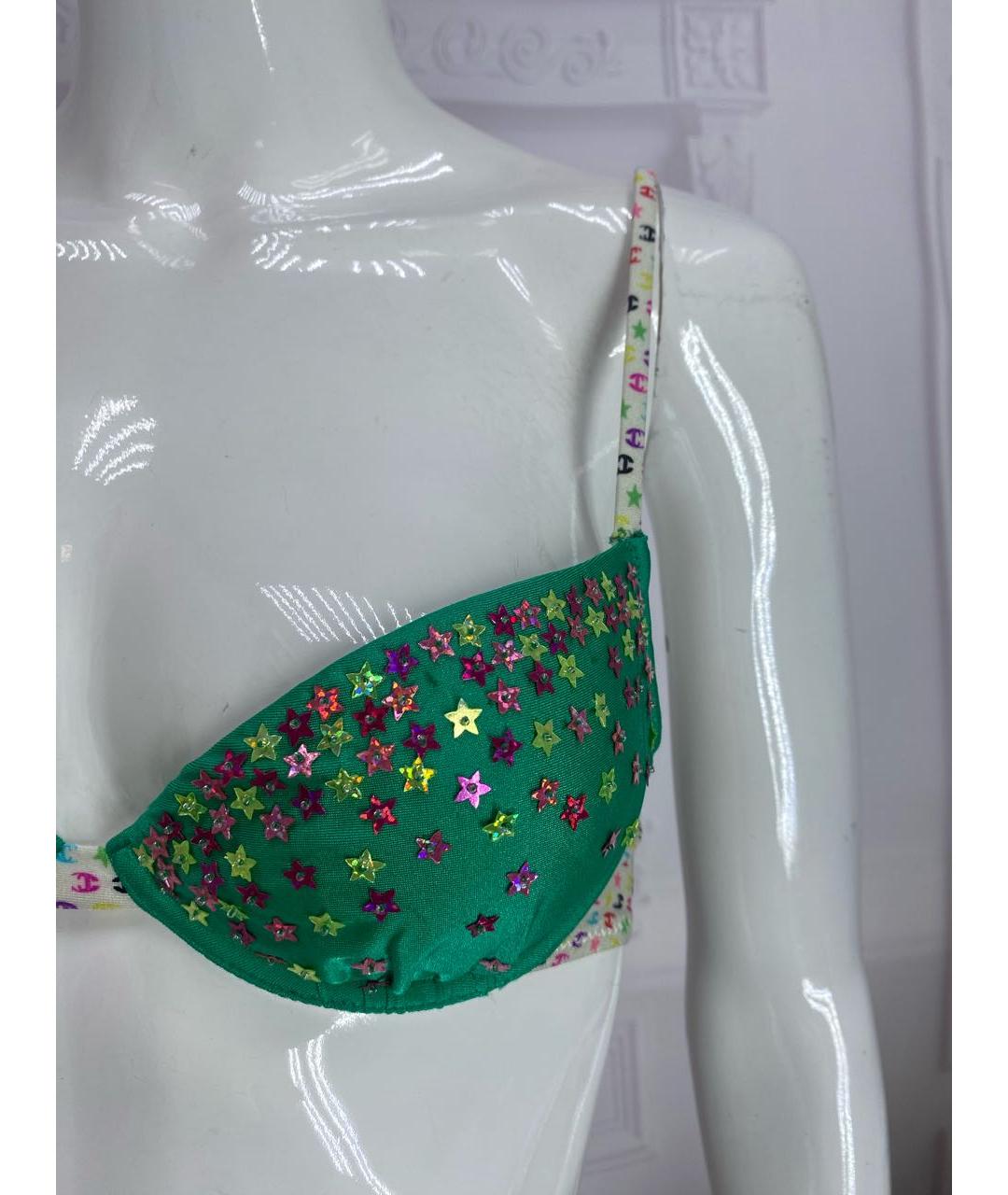 JUST CAVALLI Зеленый полиамидовый купальник, фото 4