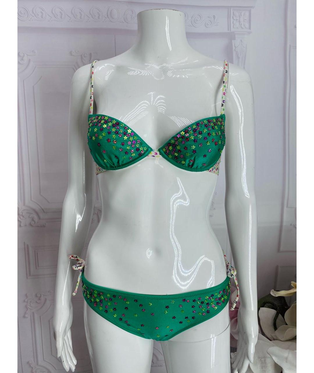 JUST CAVALLI Зеленый полиамидовый купальник, фото 5