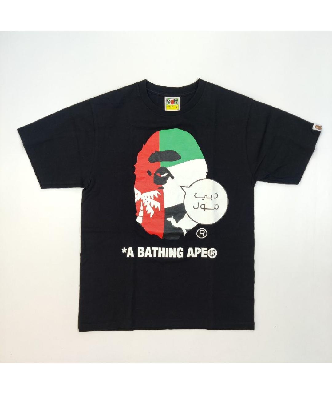 A BATHING APE Черная хлопковая футболка, фото 7