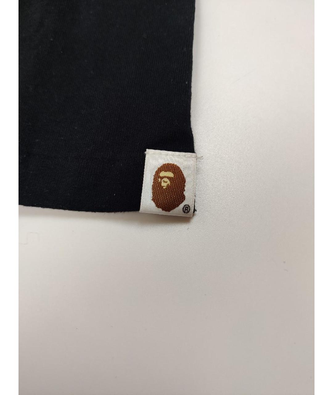 A BATHING APE Черная хлопковая футболка, фото 6