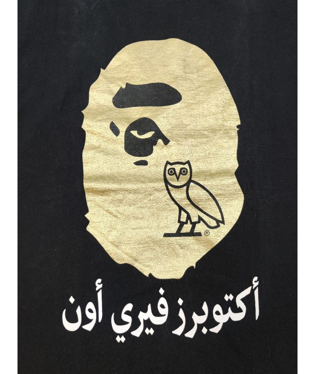 A BATHING APE Черная хлопковая футболка, фото 3