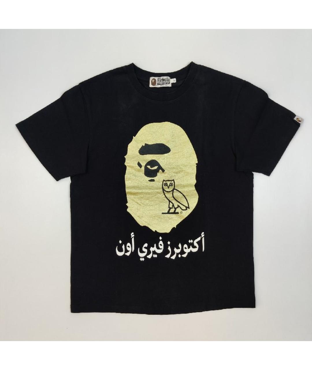 A BATHING APE Черная хлопковая футболка, фото 7