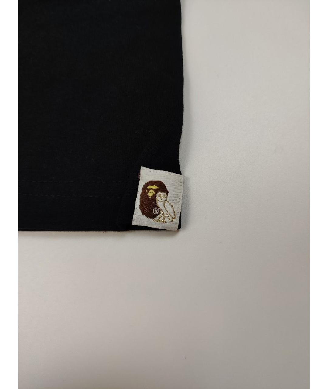 A BATHING APE Черная хлопковая футболка, фото 6