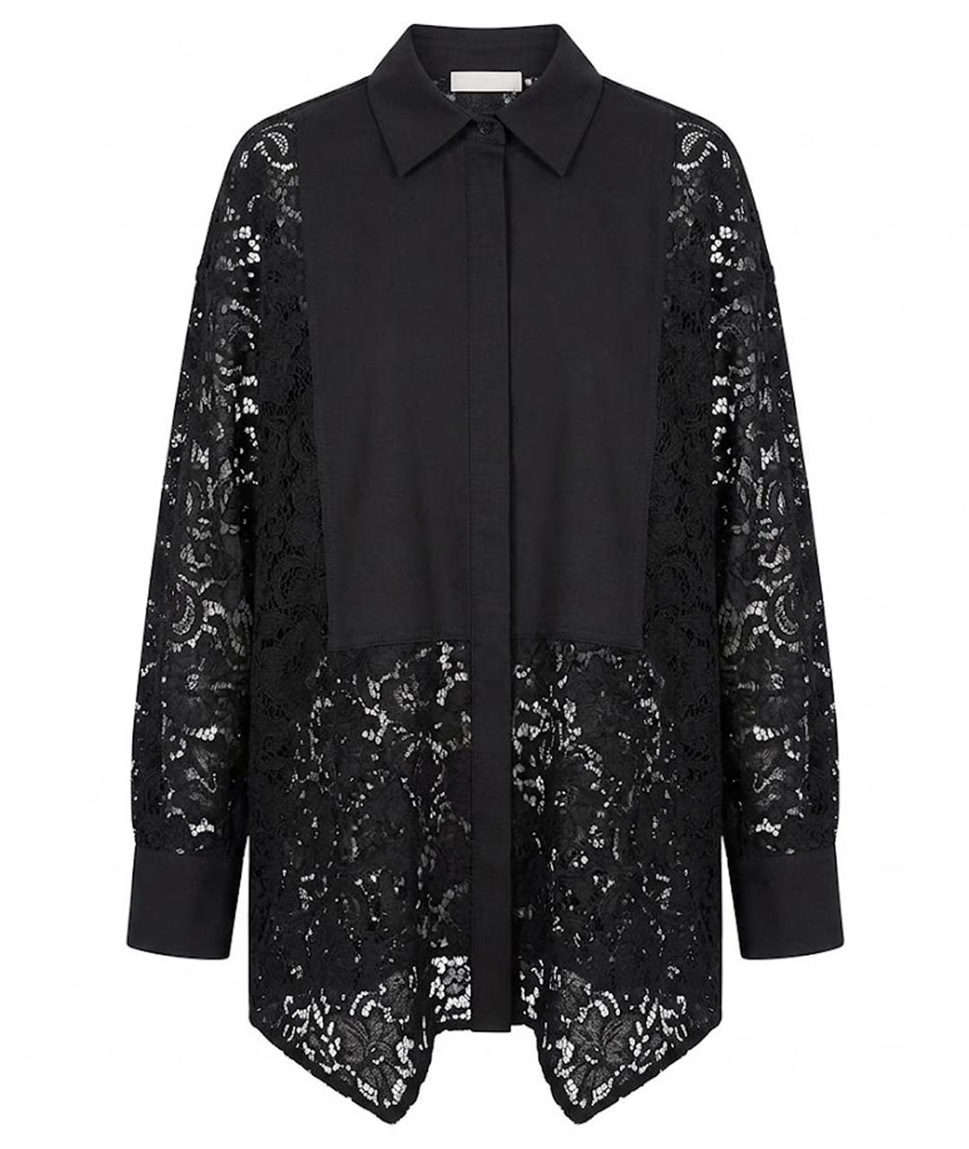 TWIN-SET Черная хлопковая рубашка, фото 1